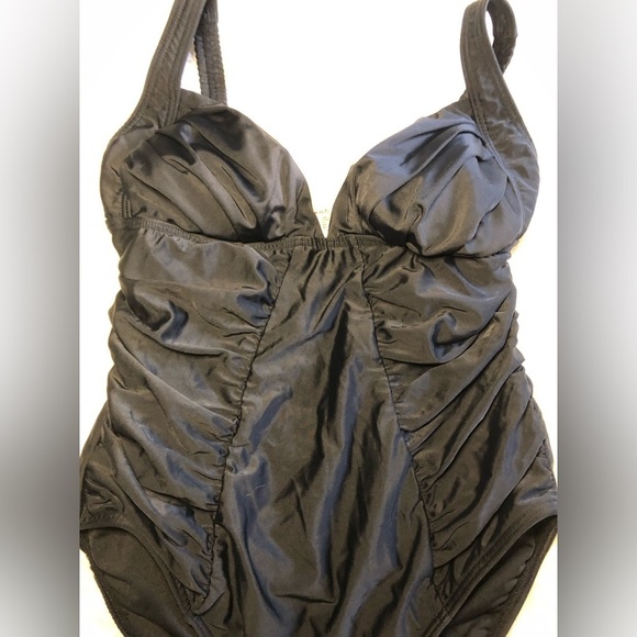 VENUS Black One Piece Swimsuit with Adjustable Straps SIZE 10 NWOT - Picture 7 of 16